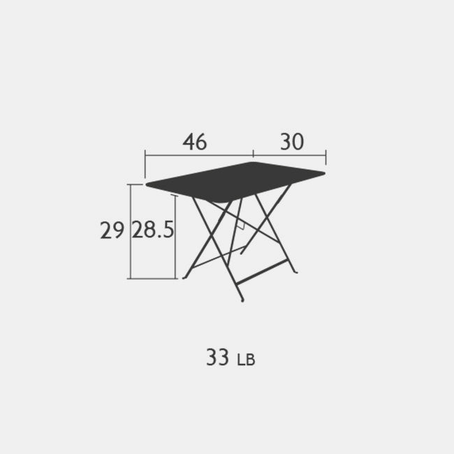 Table rectangulaire Bistro 46 x 30