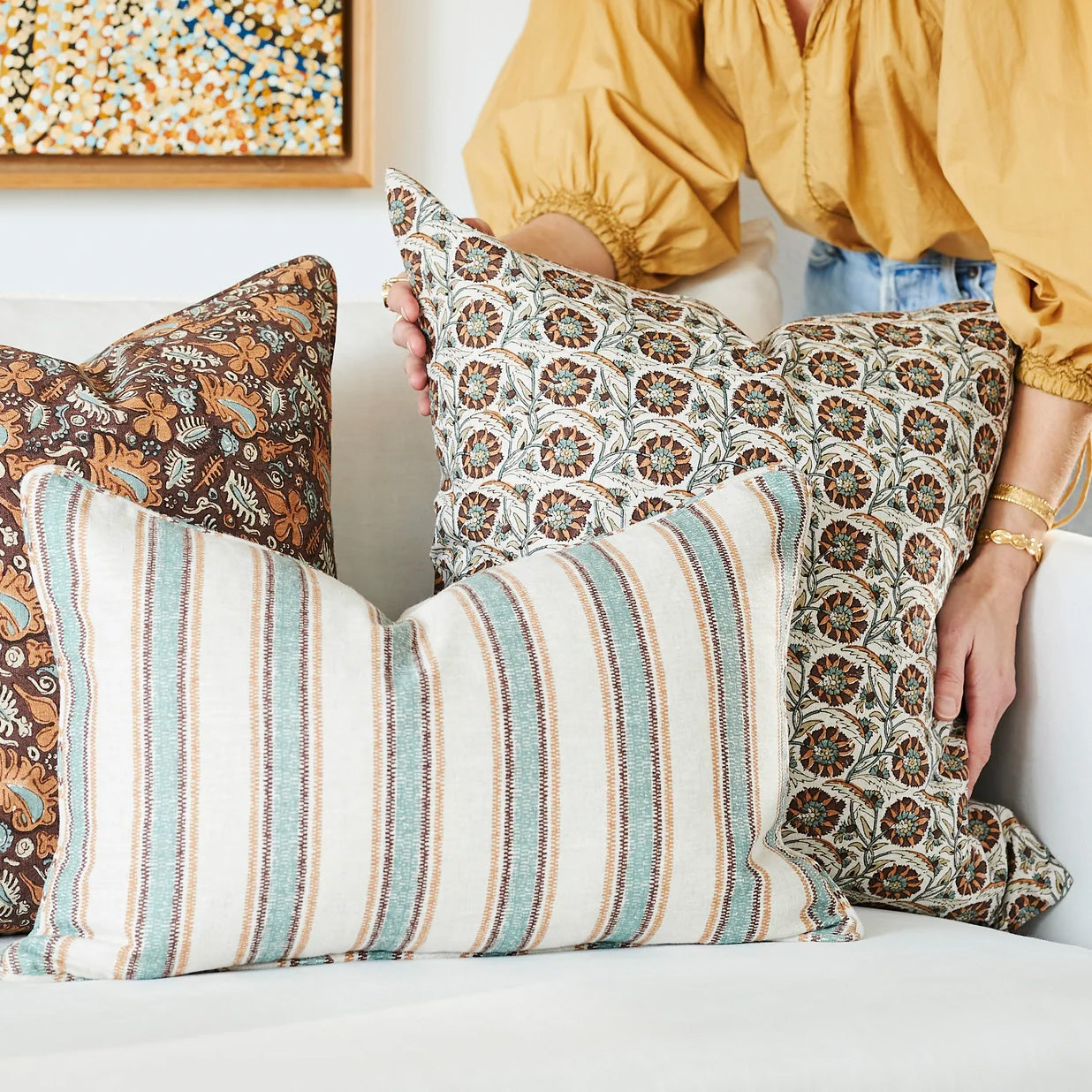 Coussin carré Maluku Sumac