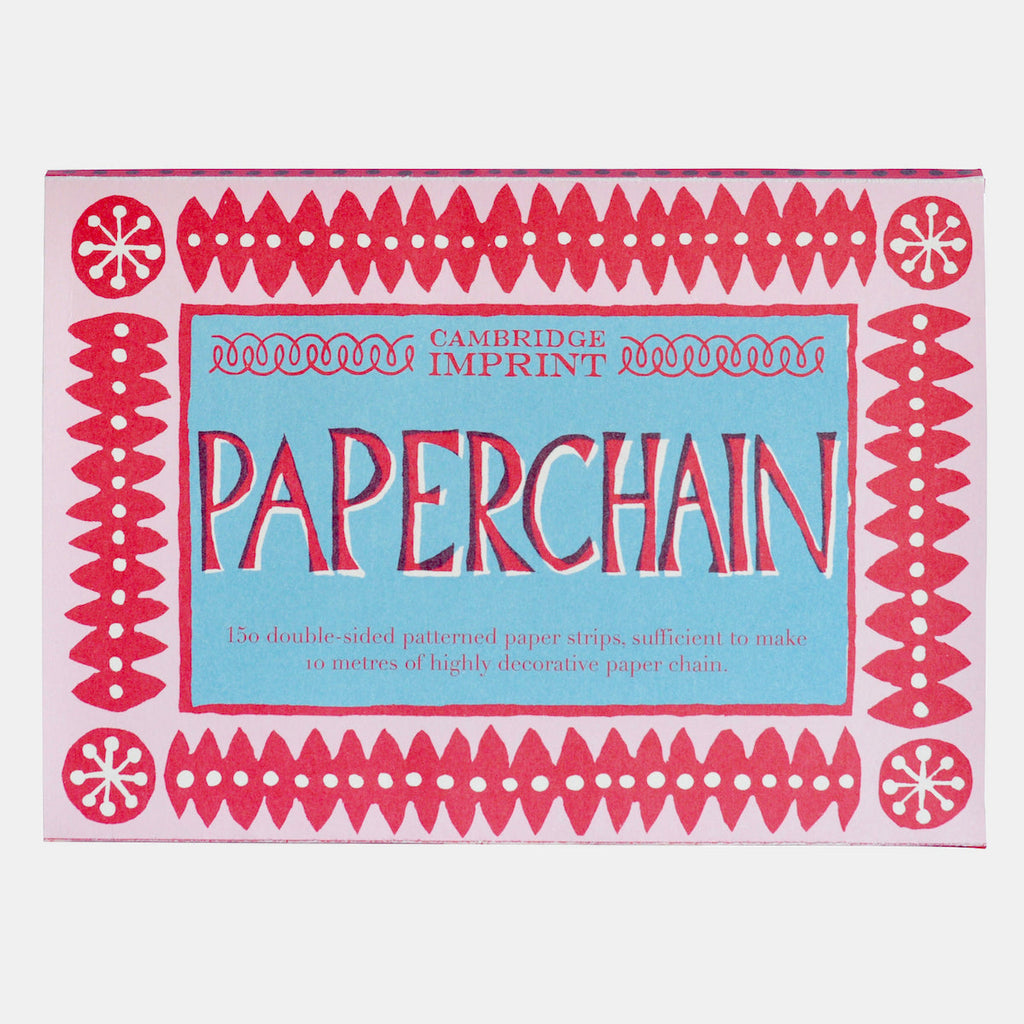 Chaîne en papier rouge et bleu
