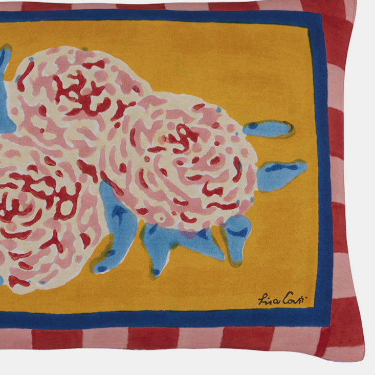 Coussin lombaire doré à rayures léopard pour bébé