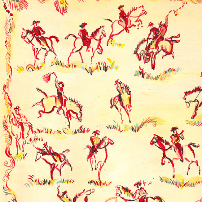 Imprimé crème Cowboy