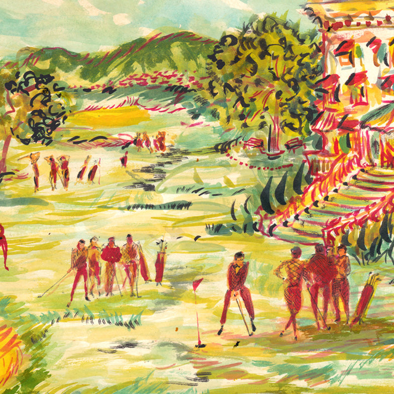 Imprimé Golf en rouge