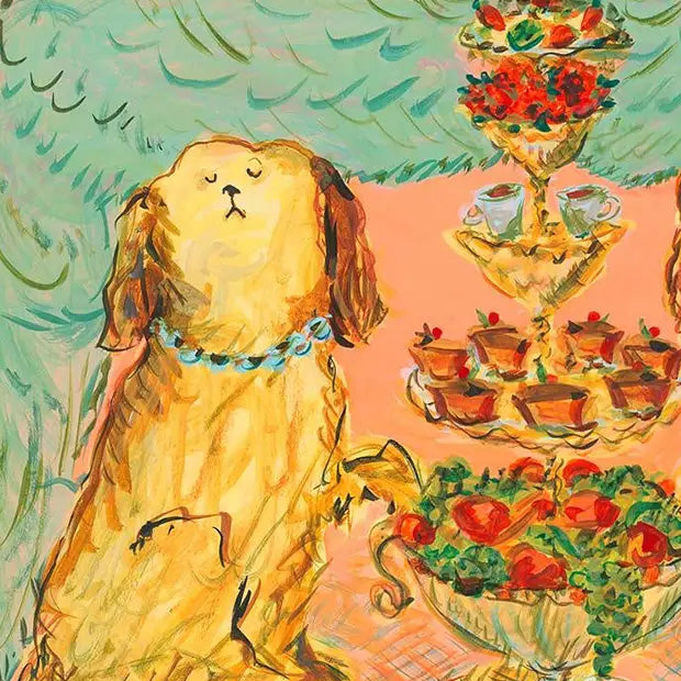 Impression « Thé avec chiens »