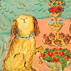 Impression « Thé avec chiens »