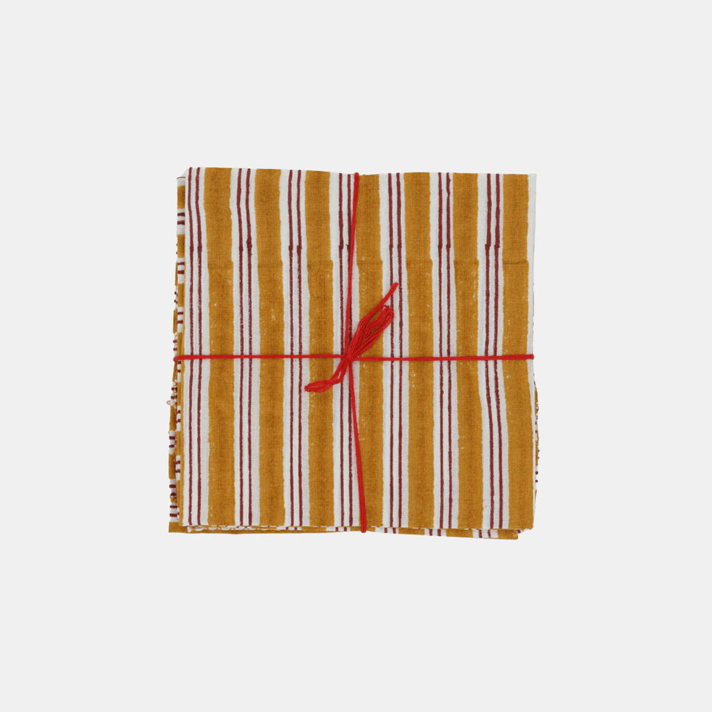 Serviettes Lou Moutarde : Lot de 4