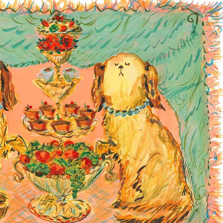 Impression « Thé avec chiens »