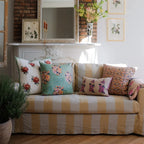 Housse de coussin matelassée rouge Babita