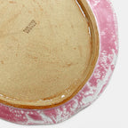 Plat de service rond rose