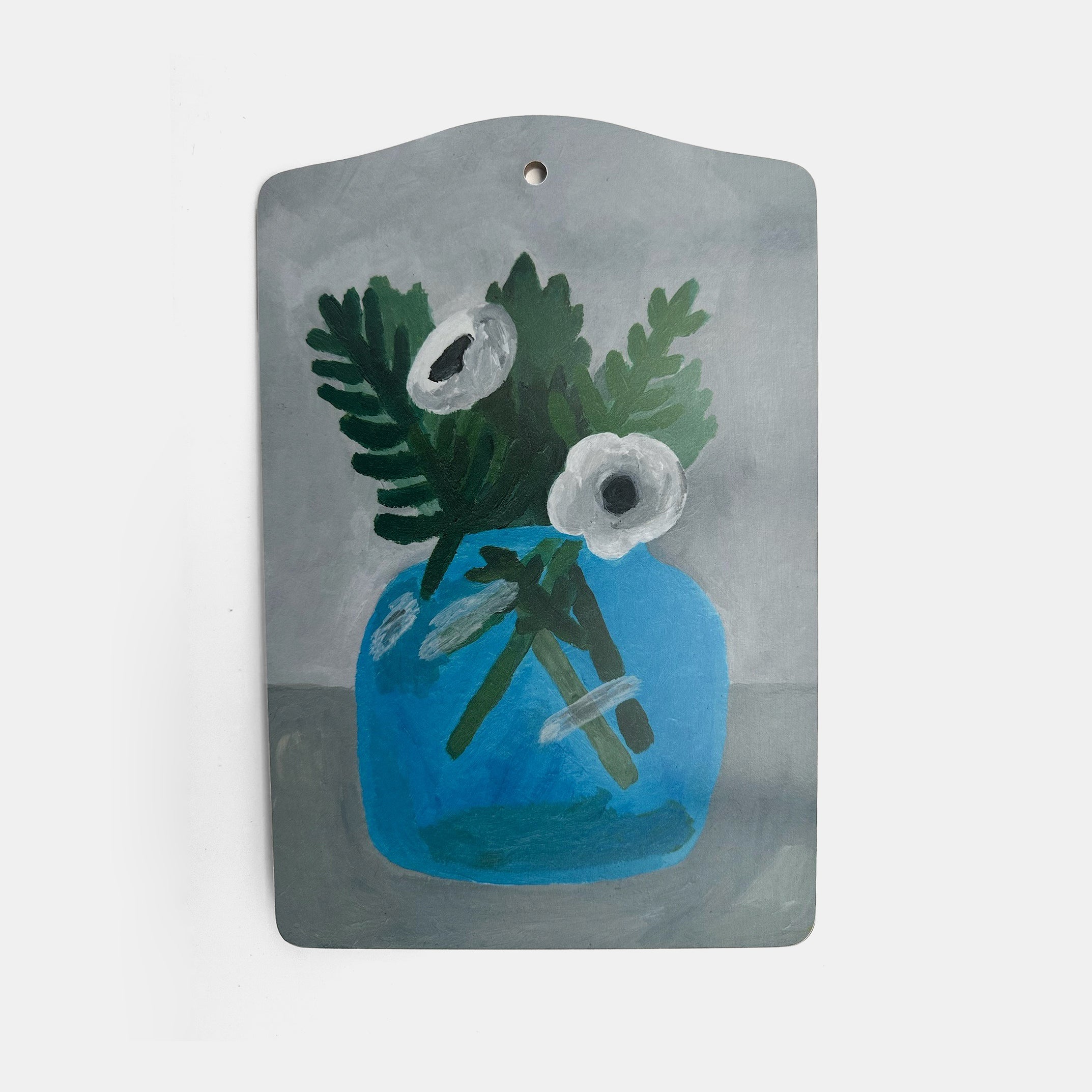 Planche de service Anémone dans un vase bleu