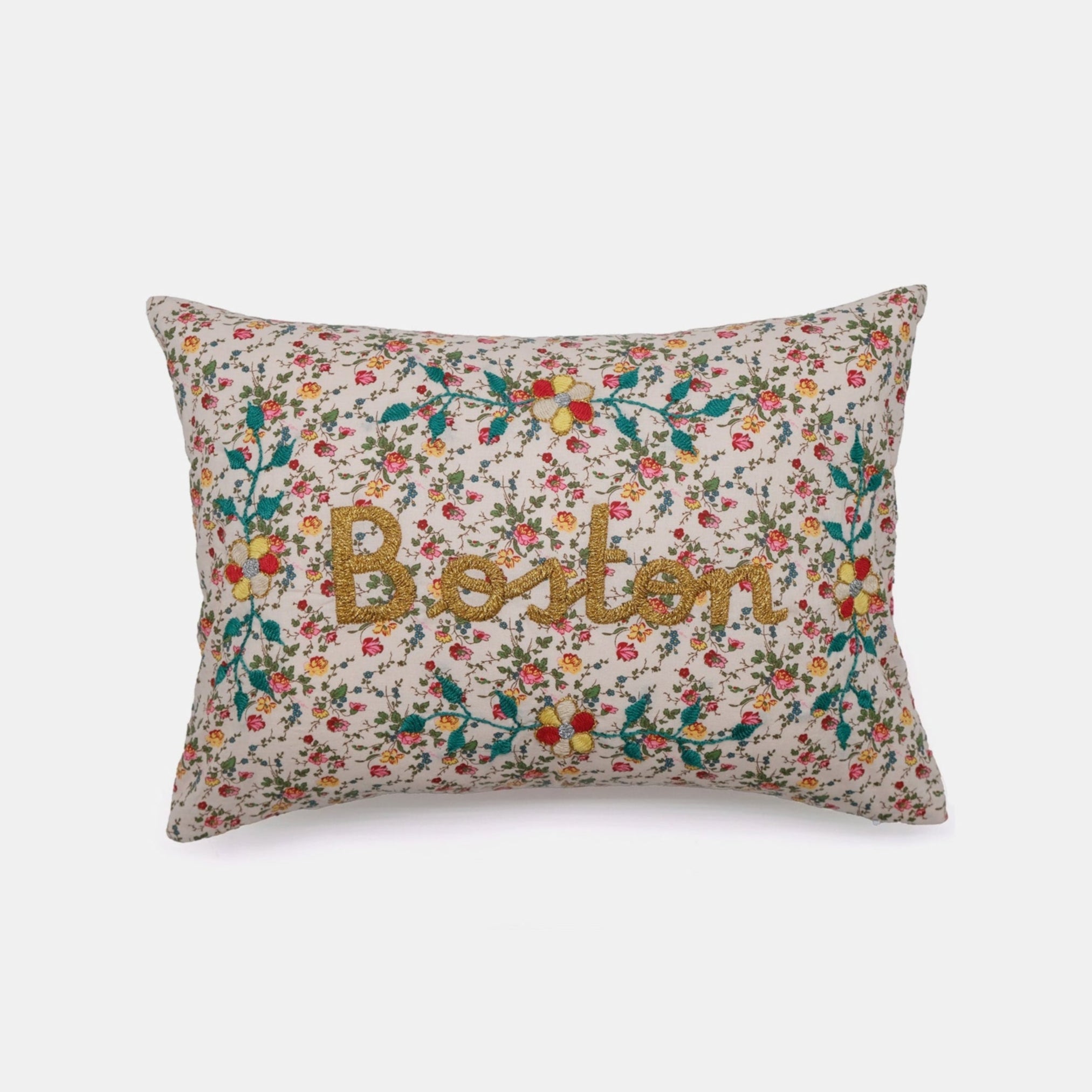 Coussin lombaire brodé Boston Multi