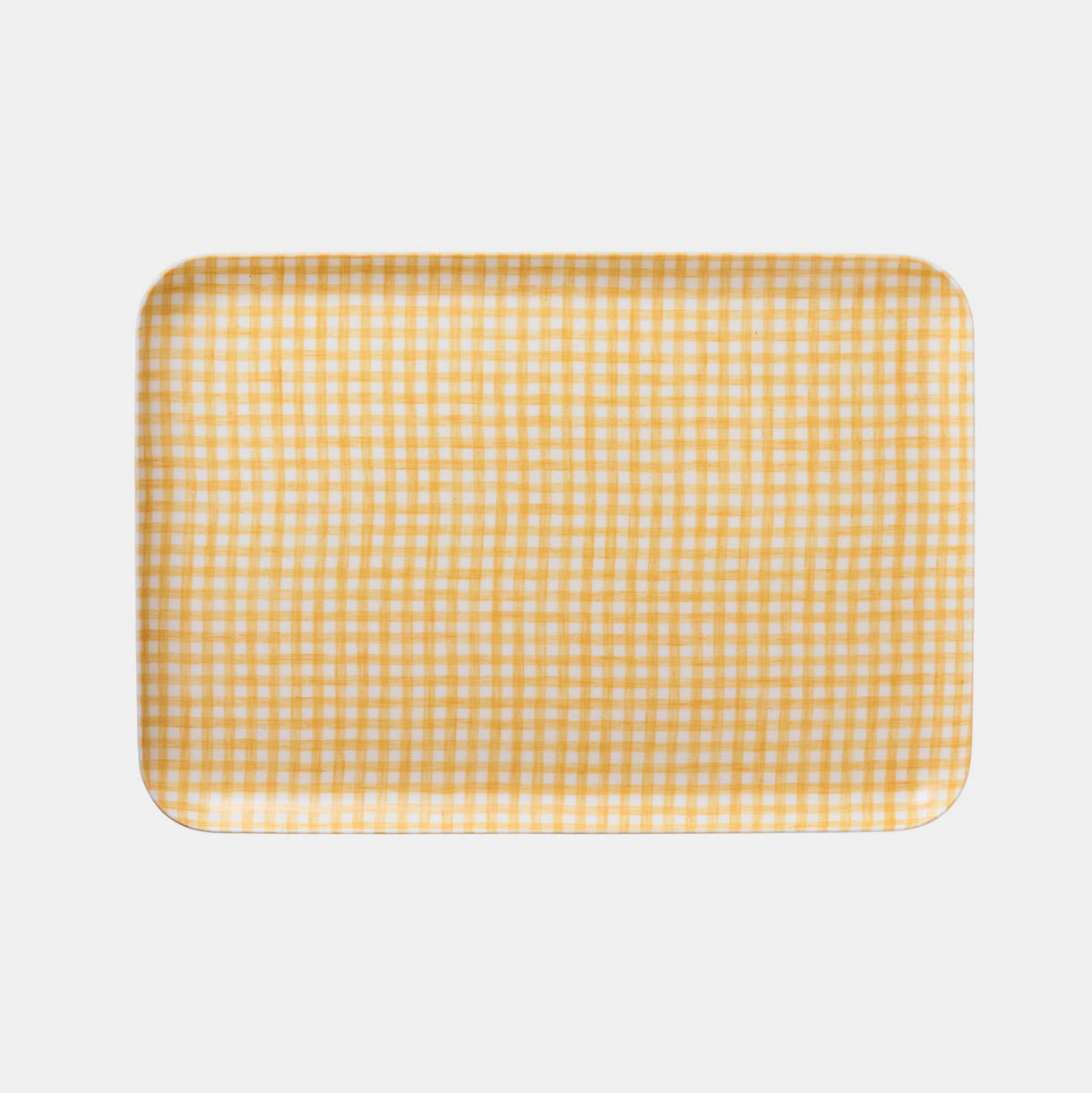 Plateau à carreaux jaunes Keily