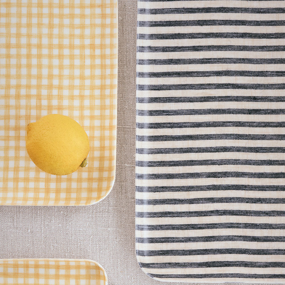 Plateau à carreaux jaunes Keily