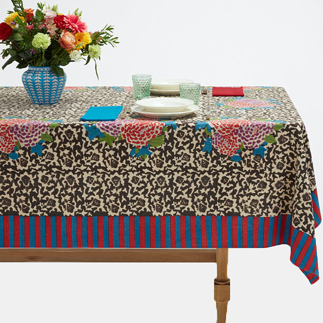 Nappe en coton à motif café Arabesque