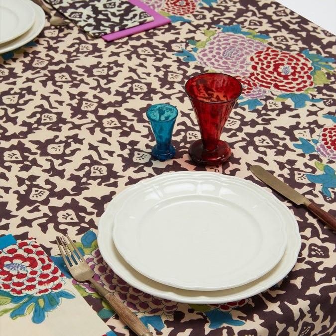 Nappe en coton à motif café Arabesque