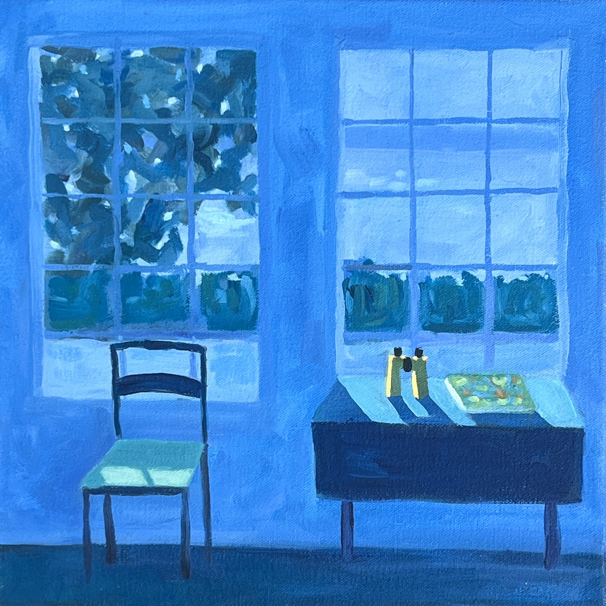 Clair de lune à travers les fenêtres par Claire Cushman