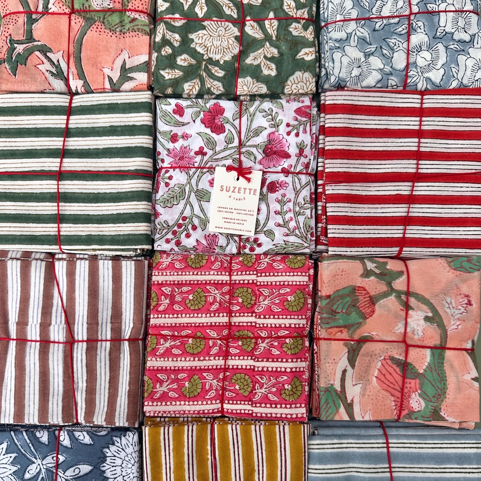 Serviettes Salem Suzie : lot de 4