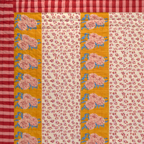 Couette dorée à rayures léopard