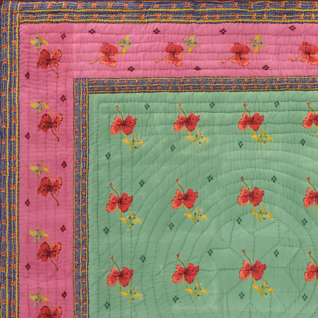 Couette Ibisco Vert Rose