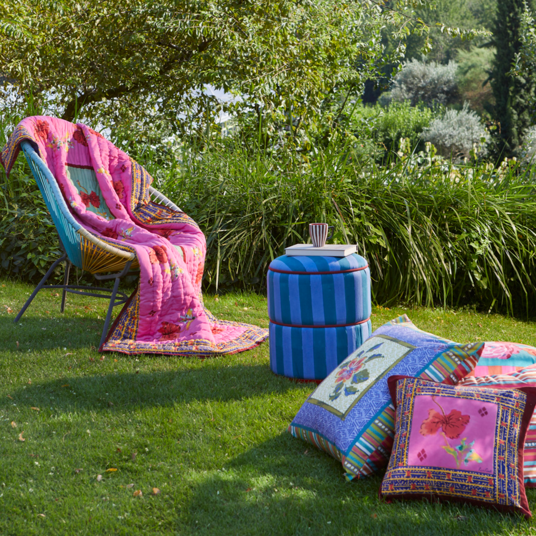 Couette Ibisco Vert Rose
