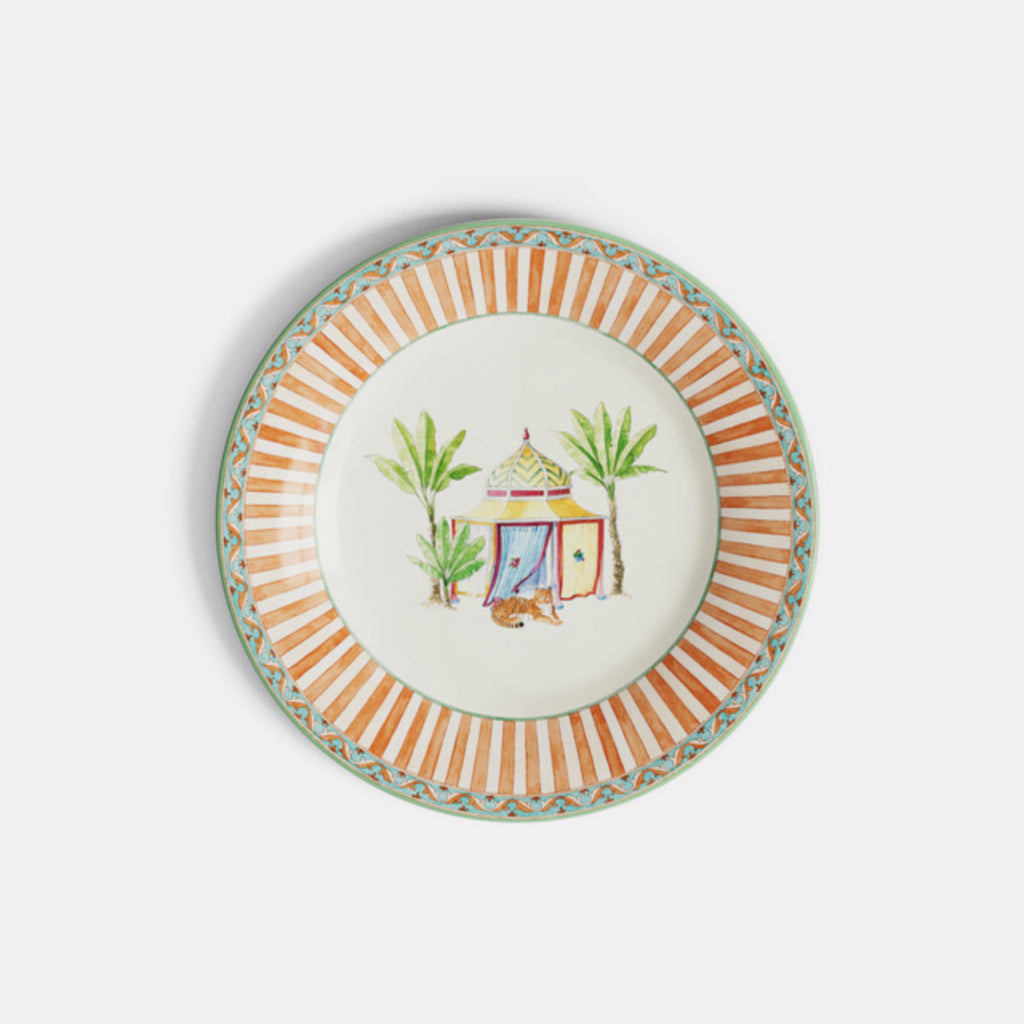 Assiette à dessert en porcelaine Sariska orange