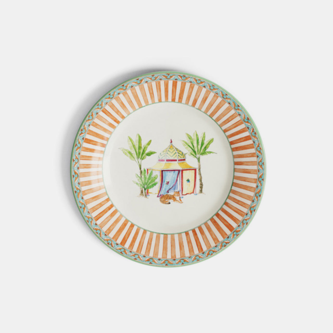 Assiette à dessert en porcelaine Sariska orange
