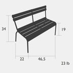 Banc Luxembourg avec dossier