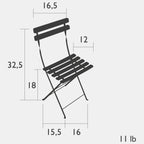 Lot de 2 chaises de bistrot en métal