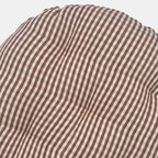 Coussin de siège rond à carreaux vichy marron