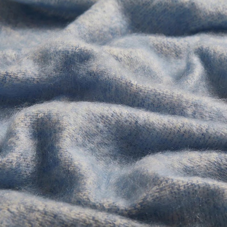 Jeté en mohair Mooneen Azure