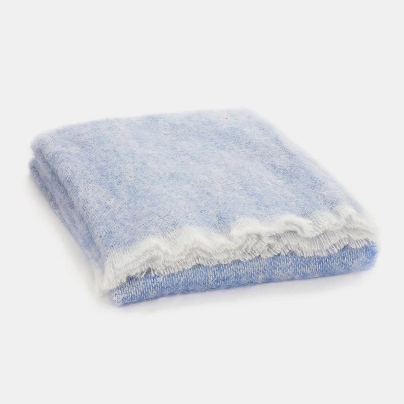 Jeté en mohair Mooneen Azure