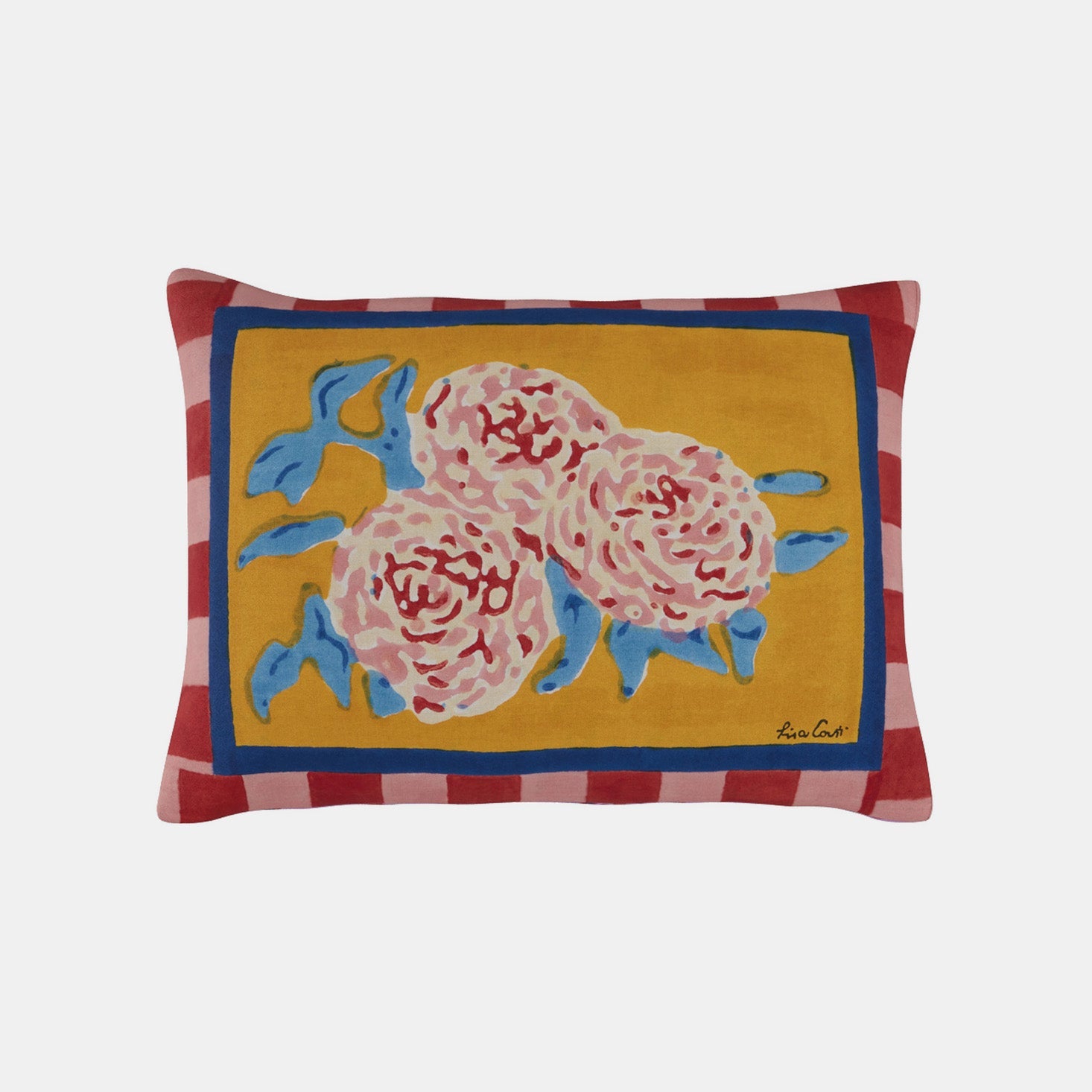 Coussin lombaire doré à rayures léopard pour bébé