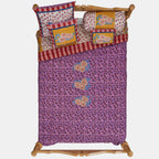 Couette dorée à rayures léopard