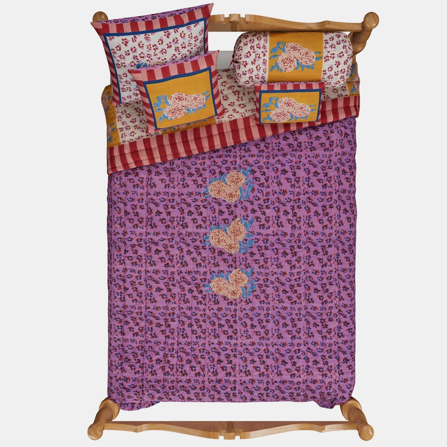 Couette dorée à rayures léopard