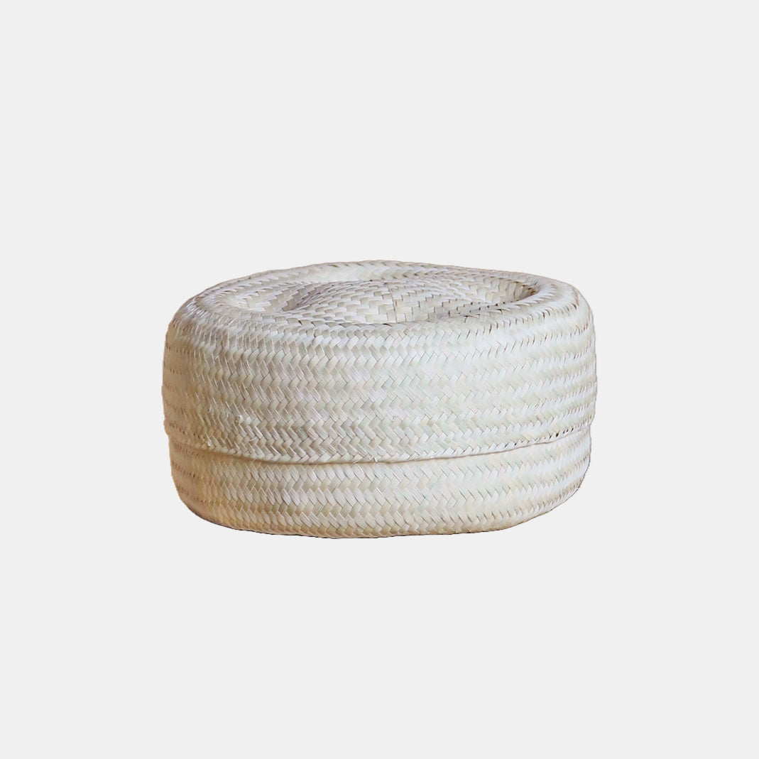 Petit panier à couvercle naturel