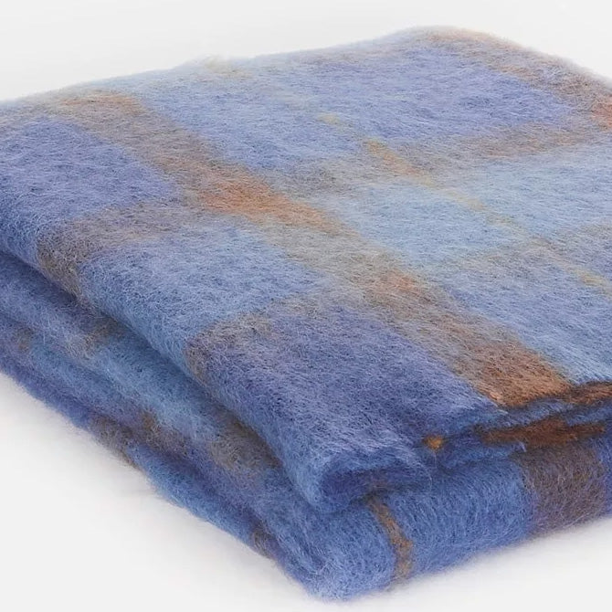 Jeté en mohair Drumin Bluebird