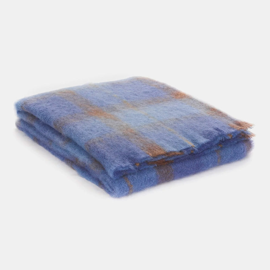Jeté en mohair Drumin Bluebird