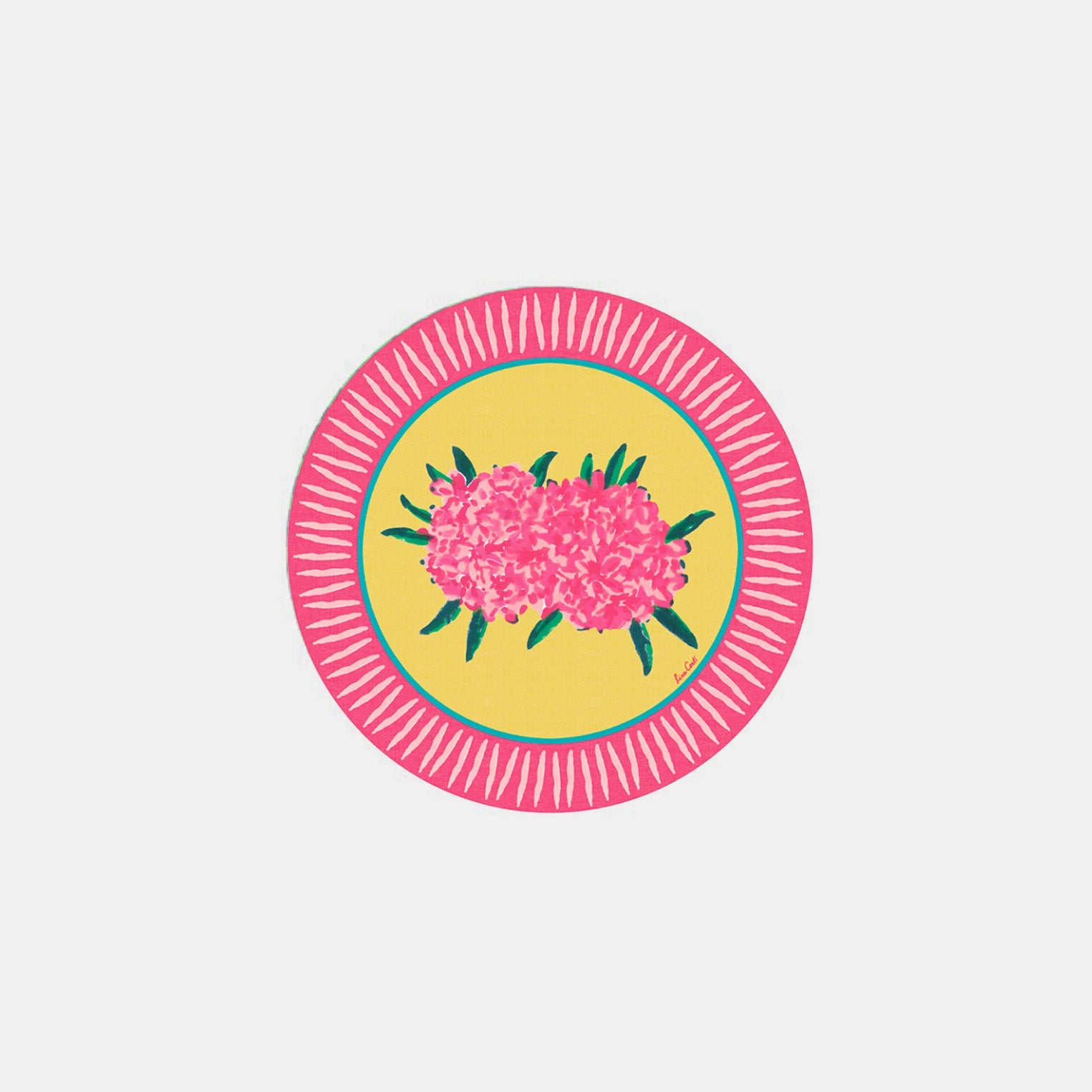 Dessous de verre citron et laurier-rose