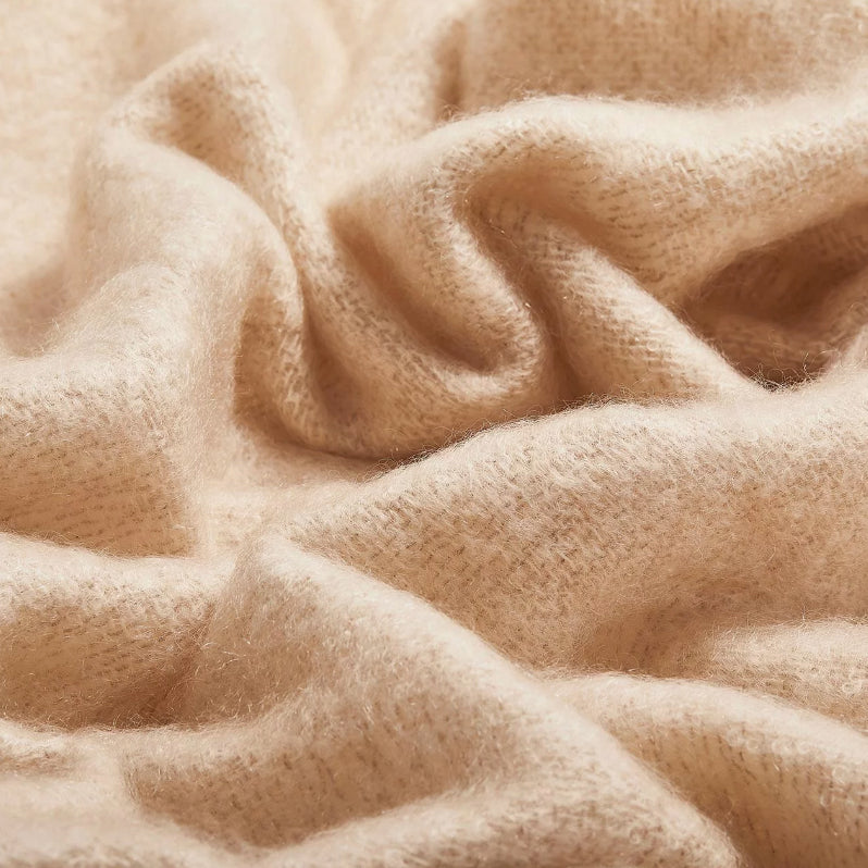 Jeté en mohair Mooneen Fawn