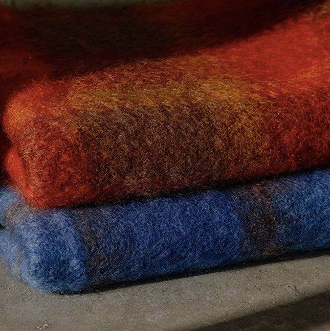 Jeté en mohair Drumin Bluebird