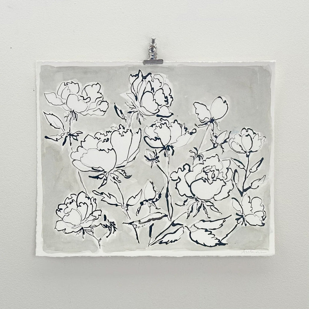 Roses à l'encre de Chine par Aislinn Forbes