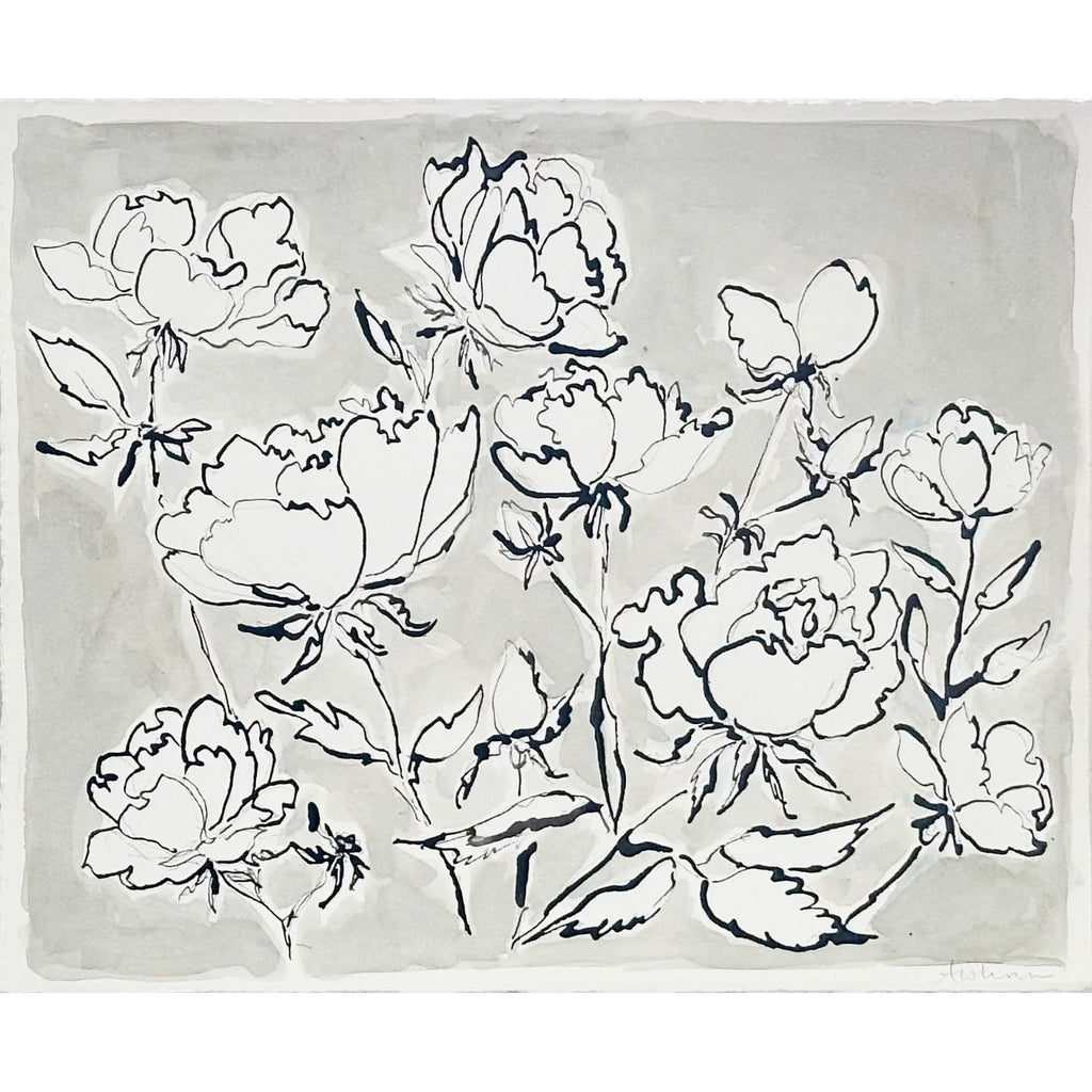 Roses à l'encre de Chine par Aislinn Forbes