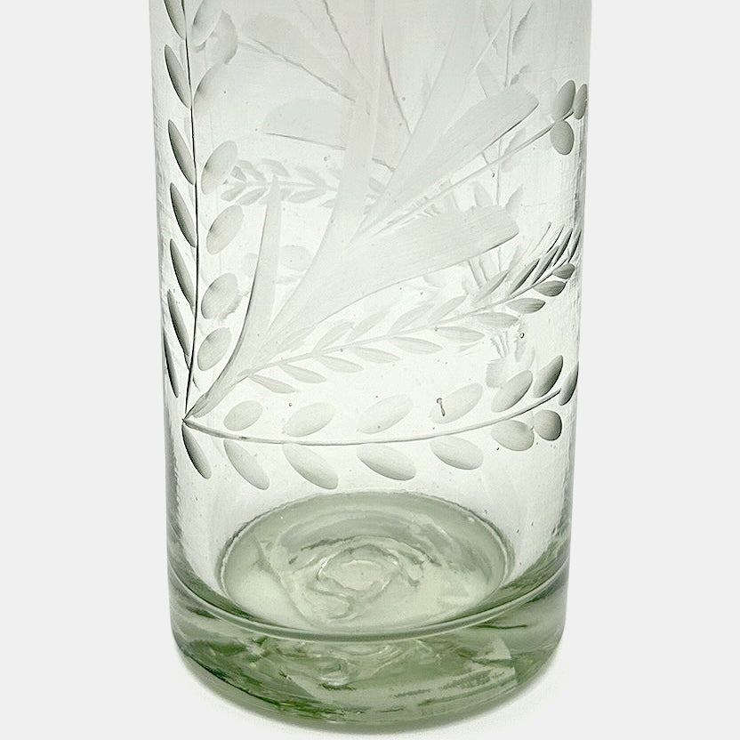 Verre gravé à la main en hauteur
