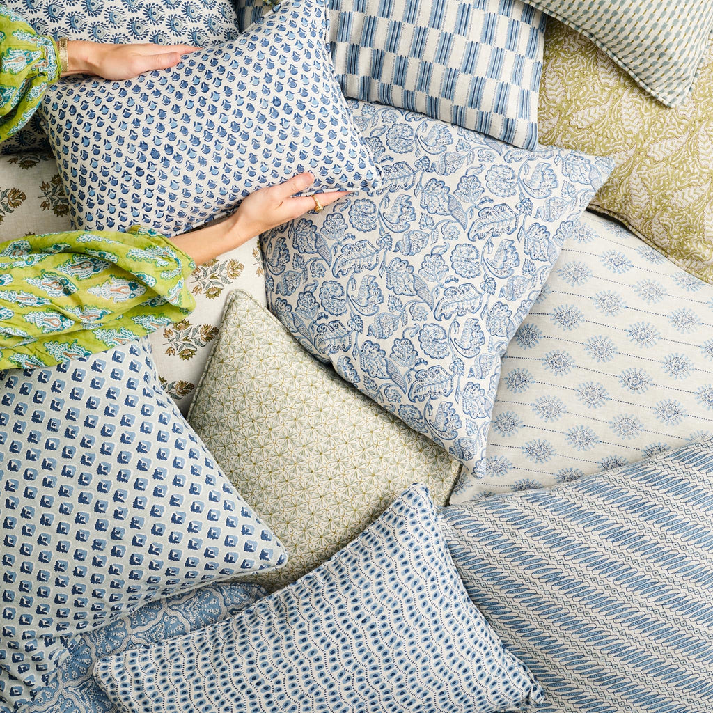 Coussin carré Jakarta Azure