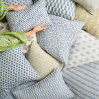 Coussin carré Jakarta Azure