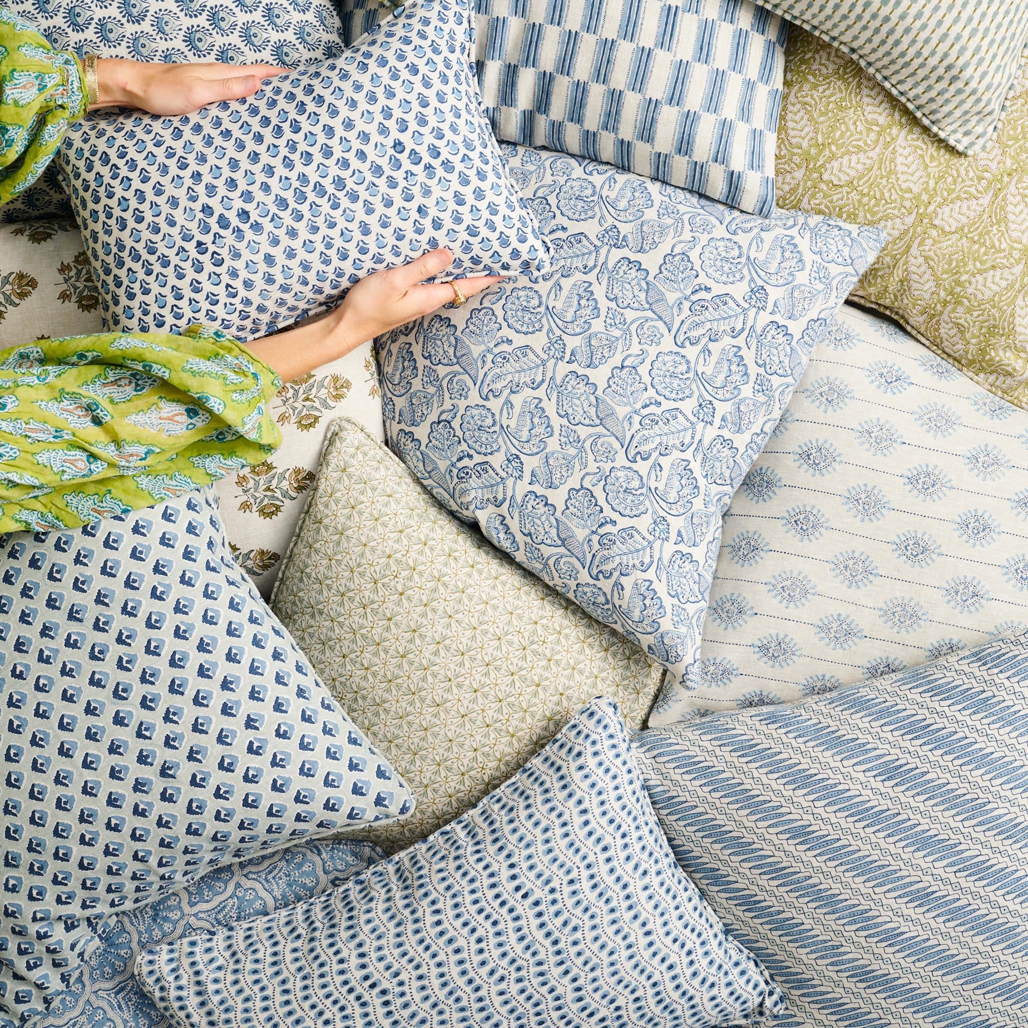 Coussin carré Jakarta Azure