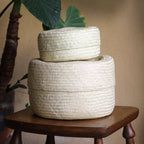 Petit panier à couvercle naturel