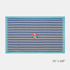 Nappe en coton à rayures bleues Nizam