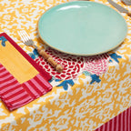 Nappe en coton doré Arabesque
