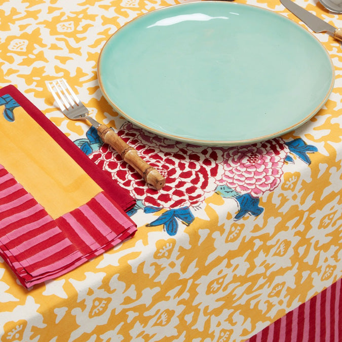 Nappe en coton doré Arabesque