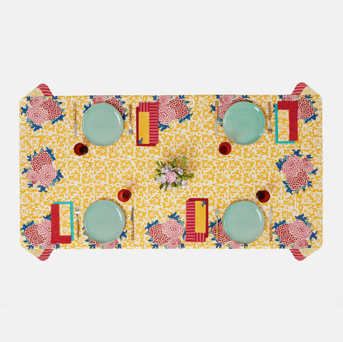 Nappe en coton doré Arabesque